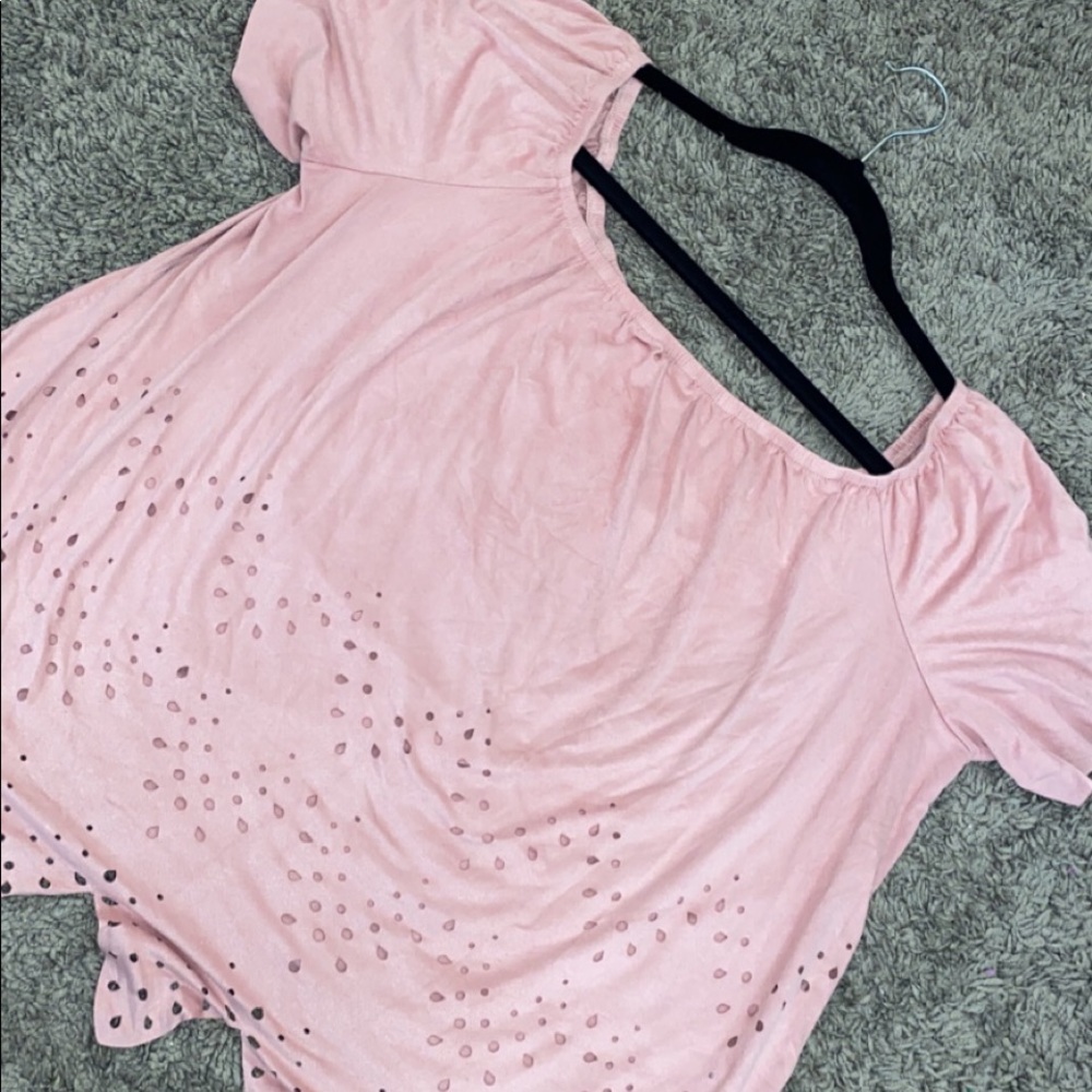 Flowy suede scoop neck charlotte russe blouse